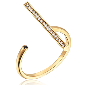 18Kt yellow gold diamond fashion ring
